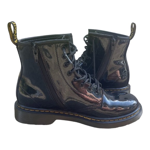 Dr. Martens 1460 Patent Black Combat Boots (Combs) - Picture 5 of 9